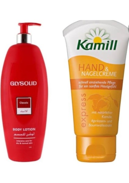 Parfümsüz Vücut Losyonu Pompalı 500MLKAMILL Express Hand El Kremi 75ML