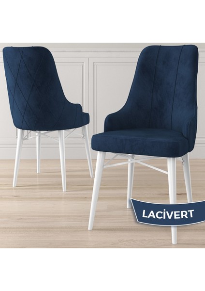 Concept Kar Serisi, Açılabilir 80X132 Mdf Mutfak Masa Takımı, Beyaz Mermer Desen Masa 6 Sandalye