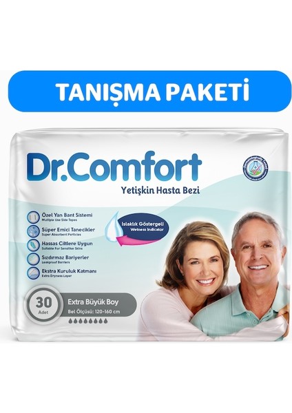 Dr. Comfort Yetişkin Bel Bağlamalı Hasta Bezi Xl 30'Lu