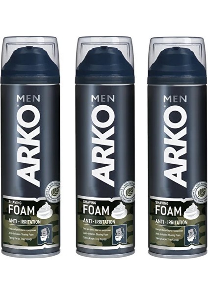 Men Anti-Irritation Tahriş Önleyici Tıraş Köpüğü 200 ml 3 Adet