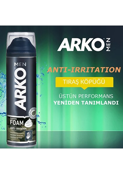 Men Anti-Irritation Tahriş Önleyici Tıraş Köpüğü 200 ml 3 Adet