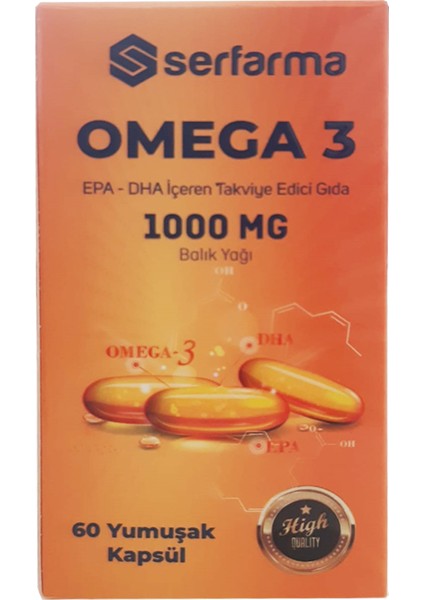 Omega 3 1000 Mg 60 Yumuşak Kapsül
