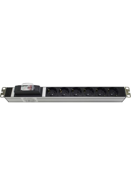 Connect 19" 1u 6'lı Schuko Sigortalı Aluminyum Rack Kabin Grup Priz Pdu fiyatları