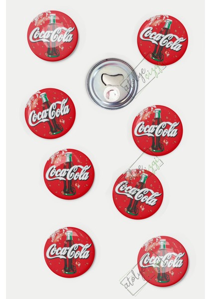 8li Retro Coca Cola Magnet Açacak 58MM