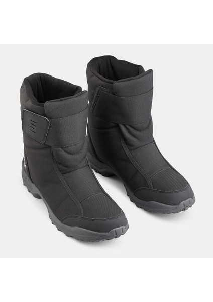 Quechua SH100 X-Warm Siyah Renk Erkek Cırt Cırtlı Kar Botu