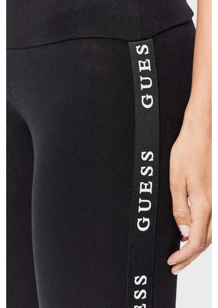 Logo Şeritli Yüksek Bel Slim Fit Aline Tayt Bayan Tayt V2YB14KABR0 Jblk fırsatları