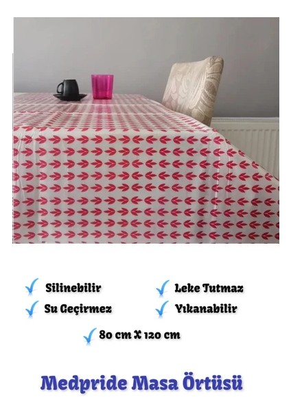 2 Adet Su Geçirmez Naylon Masa Örtüsü 80 x 120 cm
