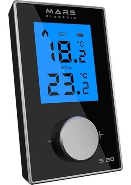S20 Kablosuz Dijital Oda Termostat Siyah