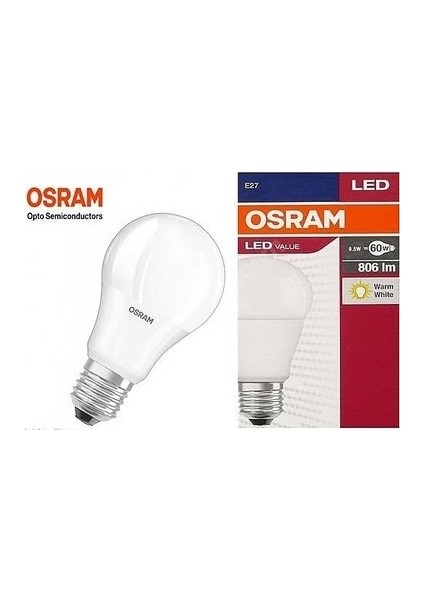 8,5W 2700Kelvin Sarı Işık E27 Duylu 806Lümen Led Ampul