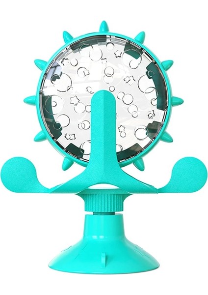 Zilli Interaktif Dönebilen Vantuzlu Renkli ve Eğlenceli Mama Kaplı Kedi Oyuncağı