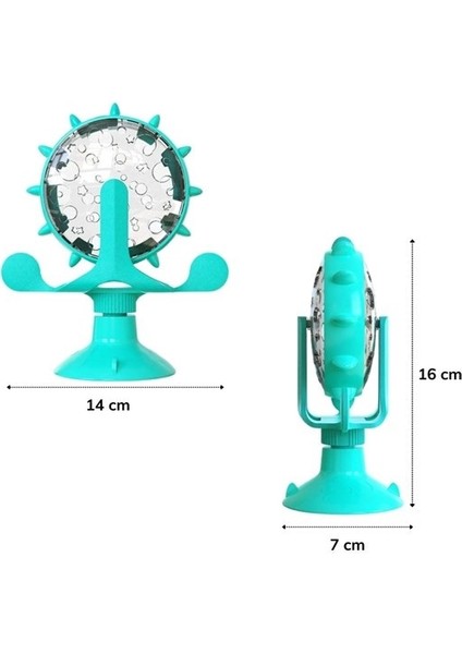 Zilli Interaktif Dönebilen Vantuzlu Renkli ve Eğlenceli Mama Kaplı Kedi Oyuncağı modelleri