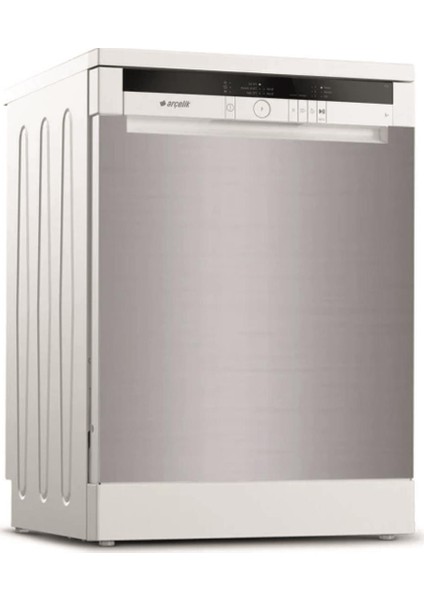 Bulaşık Makinesi Kapak Kaplama Sticker Metalik Gri Inox 70 x 70 cm