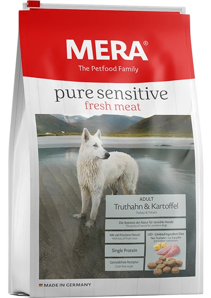 Pure Sensitive Fresh Meat Turkey & Potatoes Taze Hindi Etli Patatesli Tahılsız Köpek Maması 12,5 kg