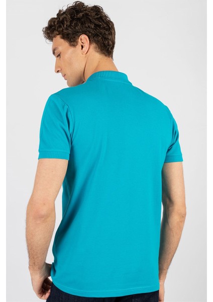 Slim Fit Dar Kesim Düz Polo Yaka Erkek T-Shirt fırsatları