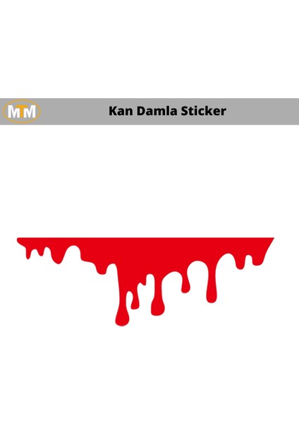 Kan Damla oto Sticker 15 cm