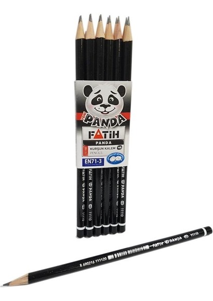 Kurşun Kalem Mercanlı Panda Yuvarlak 12x12 li 144 Adet