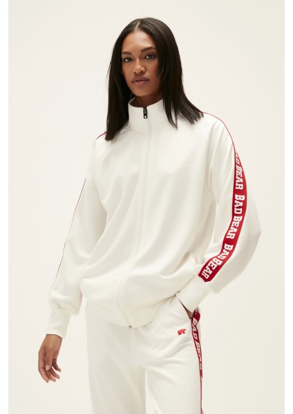 Kadın Off-White Kırık Beyaz Full-Zıp Fermuarlı Sweatshirt fiyatları