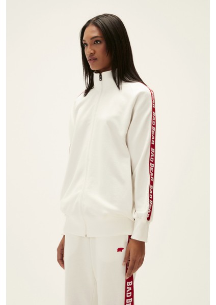 Kadın Off-White Kırık Beyaz Full-Zıp Fermuarlı Sweatshirt modelleri