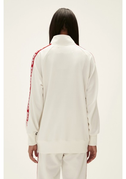 Kadın Off-White Kırık Beyaz Full-Zıp Fermuarlı Sweatshirt fırsatları