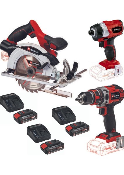 Te-Ci 18 Bl Vidalama Te-Cd 18/50 Li-I Bl Matkap Te-Cs 18/150 Daire Testere 3X2.5AH Set