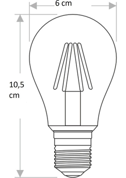 CT-4285 4W E27 Amber Rustik LED Ampul 12 Adet