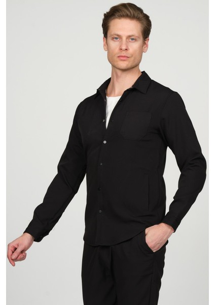 Önü Düğmeli Baharlık Ince Erkek Gömlek Ceket modelleri