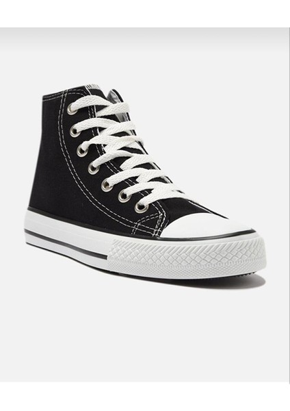 Bilekli Keten Siyah Uzun Spor Sneaker Ayakkabı fiyatları