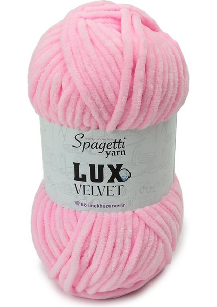 Lux Velvet Bebe Pembe Kadife El Örgü Ipliği