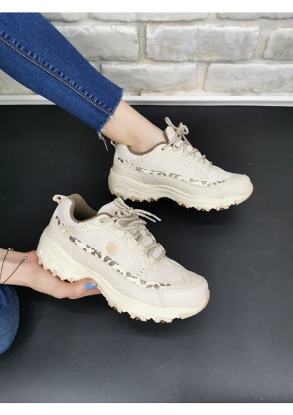 Artigas Bej Kamuflaj Kadın Sneaker Spor Ayakkabı 21305