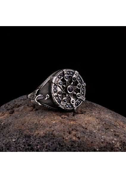 925 Ayar Gümüş Pusula Model Yüzük