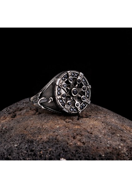 925 Ayar Gümüş Pusula Model Yüzük modelleri