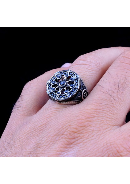 925 Ayar Gümüş Pusula Model Yüzük fırsatları