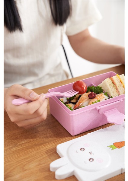 Pembe Tavşan Çocuk Hafif Öğle Yemeği Kutusu (Yurt Dışından) indirimleri