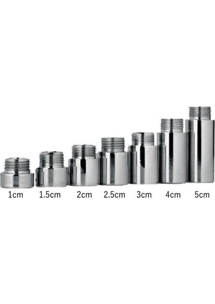 Şakir Hırdavat Çeşme Uzatması Krom Kaplı Pirinç Musluk Uzatma Aparatı