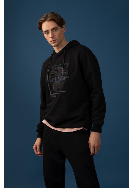 Coool Boxy Fit Kapüşonlu Sweatshirt X9422AZ22AU