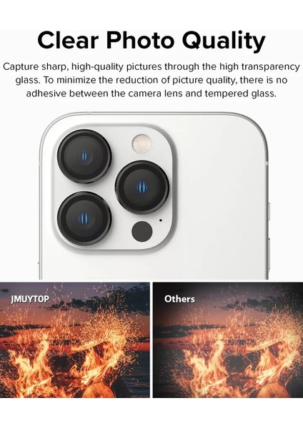 iPhone 14 Pro / 14 Pro Max Uyumlu Metal Halka Set Kamera Lens Koruyucu modelleri
