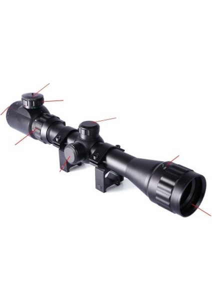 Nikula 3-9X32AOEG Çift Işık Kırmızı Yeşil Kaynaklı Tüfek Dürbünü