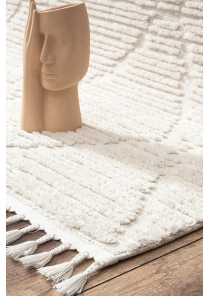 Bilbao - Bright White Modern İskandinav Krem Halı modelleri