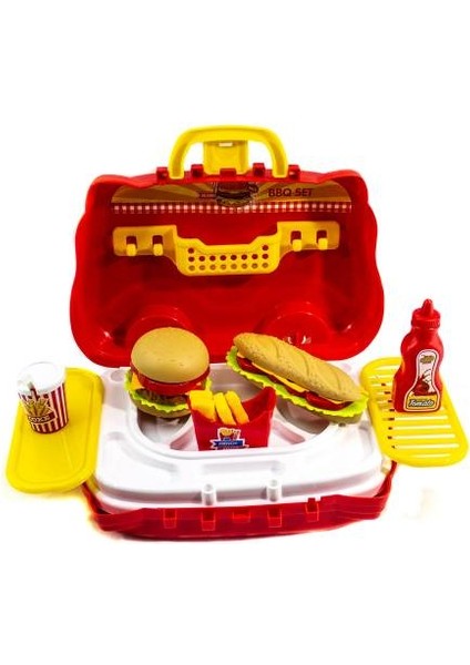 Oyuncak Hamburger Set 26 Parça Arabalı Set