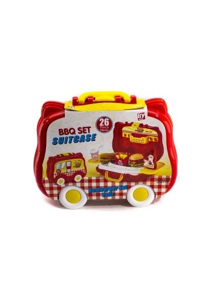 Oyuncak Hamburger Set 26 Parça Arabalı Set