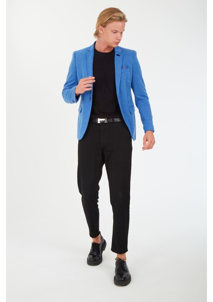 5106 Dar Kalıp Yarım Astarlı İndigo Blazer Ceket fiyatları