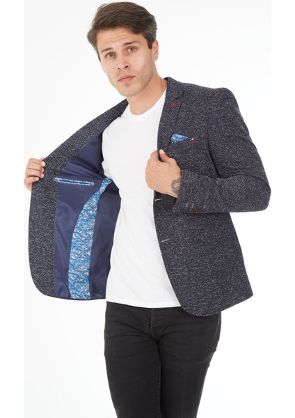5113 Dar Kalıp Karyağdı Desen Erkek Ceket modelleri