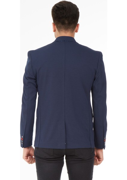 5109 Dar Kalıp Yarım Astarlı Lacivert Erkek Ceket fırsatları