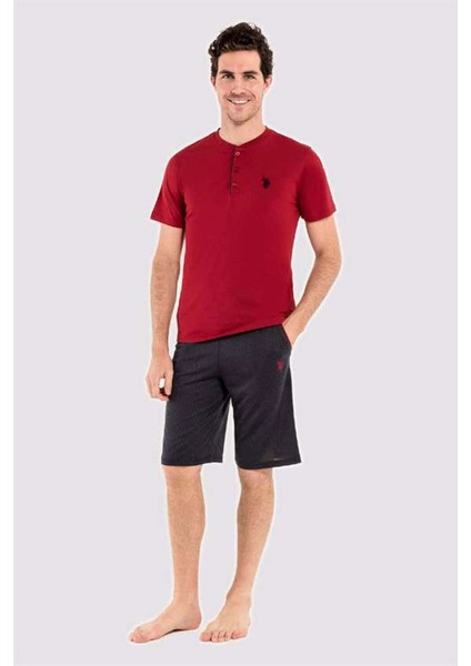 Assn. 12005 Erkek 3'lü Pijama Takım -Bordo Xl - Bordo