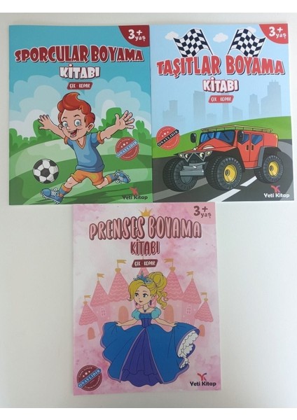 Eğlenceli Aktivite Boyama Kitap Seti 4-6 Yaş (3 Kitap) - Feyyaz Ulaş (Ciltli)