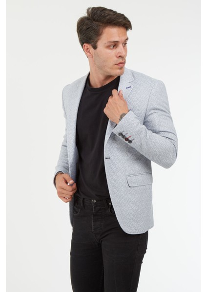 5127 Dar Kalıp Yarım Astarlı Gri Erkek Ceket fiyatları