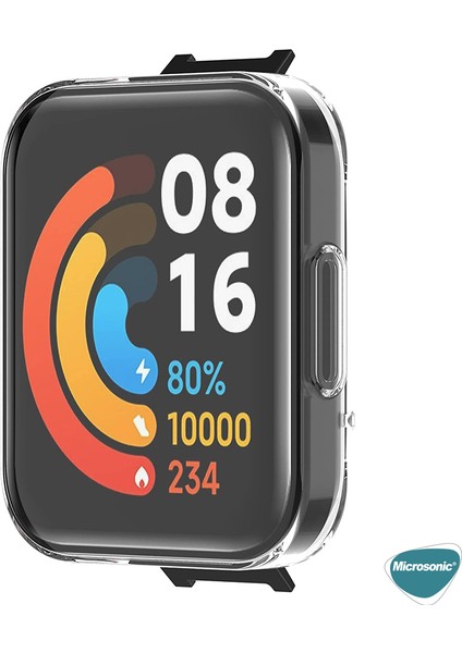 Xiaomi Redmi Watch 2 Lite Kılıf 360 Full Round Soft Silicone Şeffaf