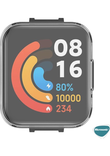 Xiaomi Redmi Watch 2 Lite Kılıf 360 Full Round Soft Silicone Şeffaf