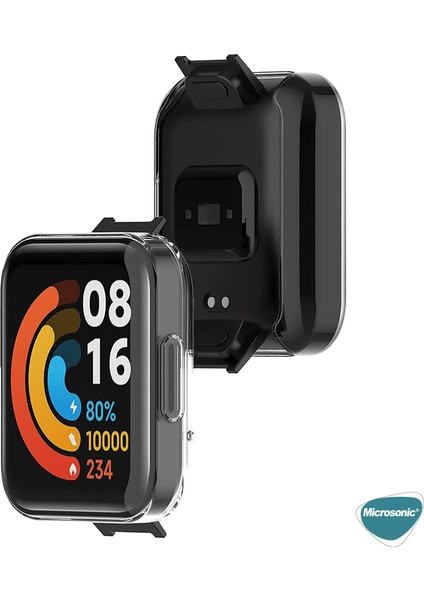 Xiaomi Redmi Watch 2 Lite Kılıf 360 Full Round Soft Silicone Şeffaf