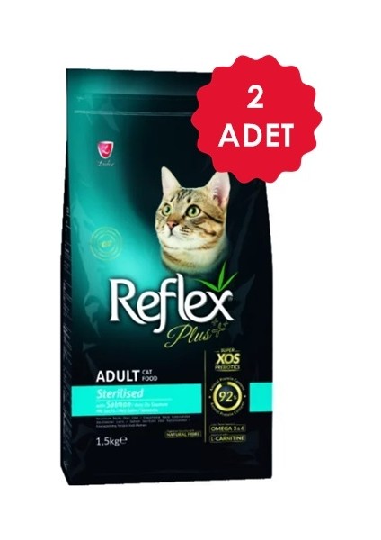 Sterilised Somonlu Kısırlaştırılmış Kedi Maması 1,5 kg x 2 Adet